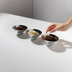 Striations Trio Bowl Set, Silver
