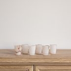 White Alabaster Shot Glasses Set