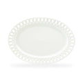 14.25" White Heirloom Fine Porcelain Oval Serving Platter