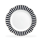 Josephine Black Stripes Fine Porcelain Dinner Plate - Set of 4
