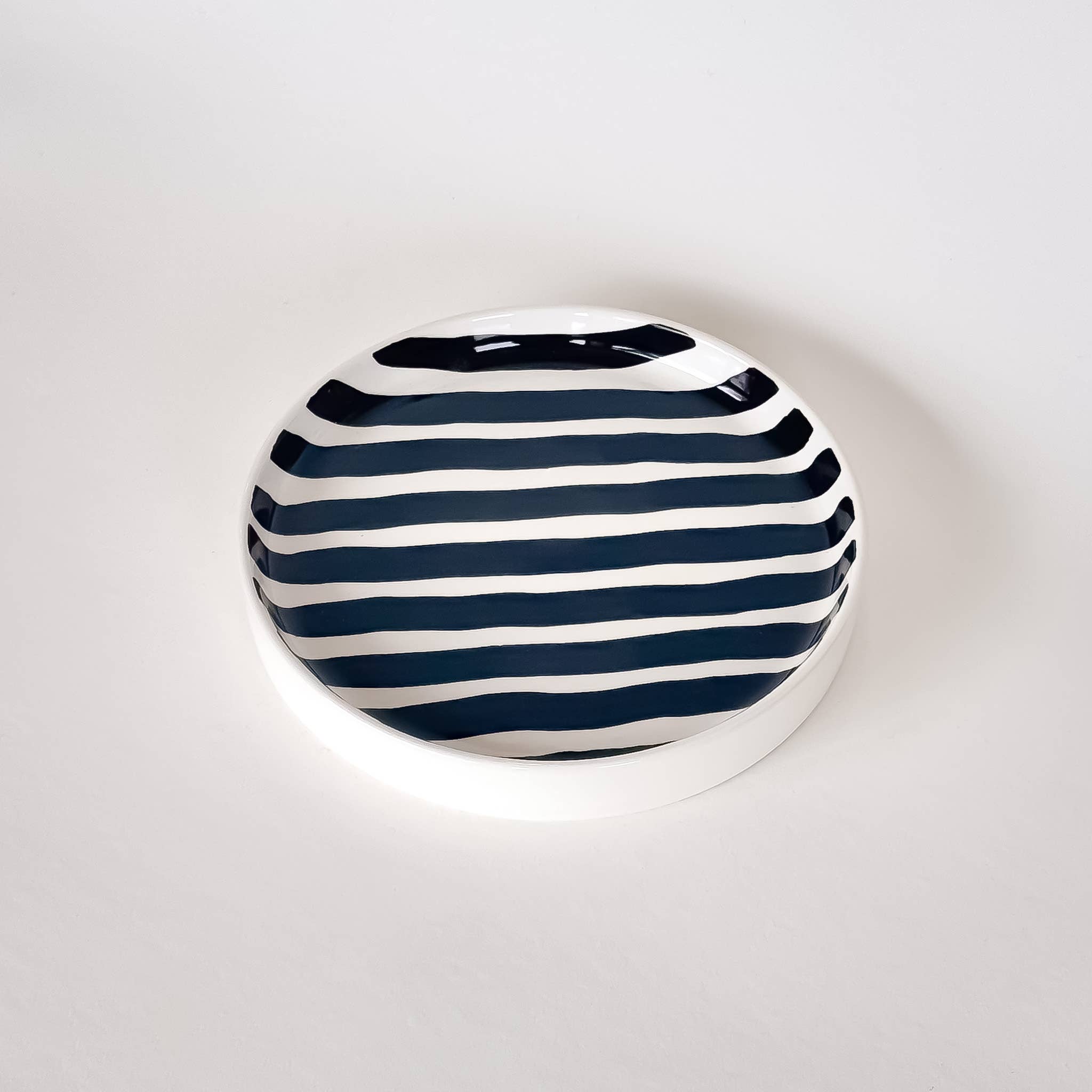 Small plate Stripes - vulcano black