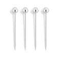Hospitality Cocktail Picks, Silver & Crystal, Set of 4
