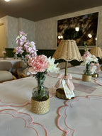 Scalloped Rattan LED Table Lamp