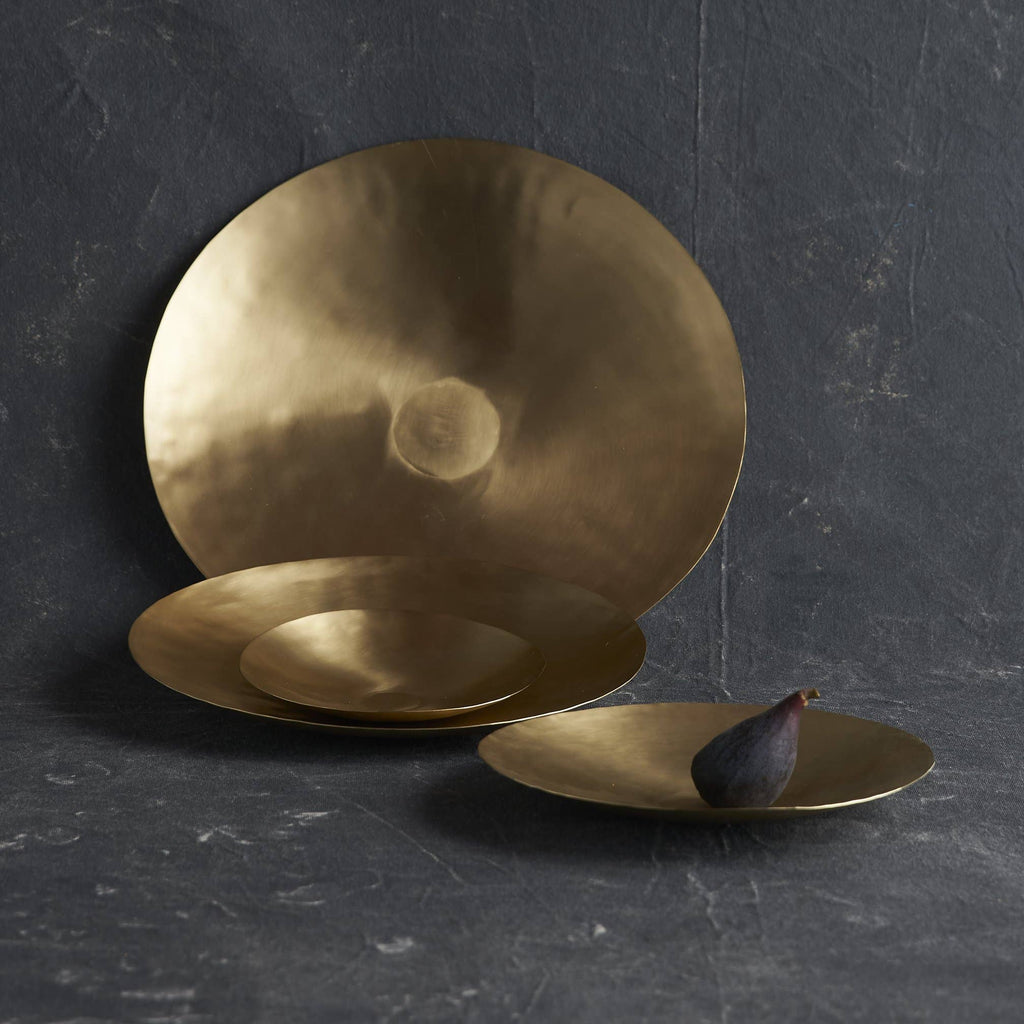 Artisan Brass Plates Assorted - Set of 4
