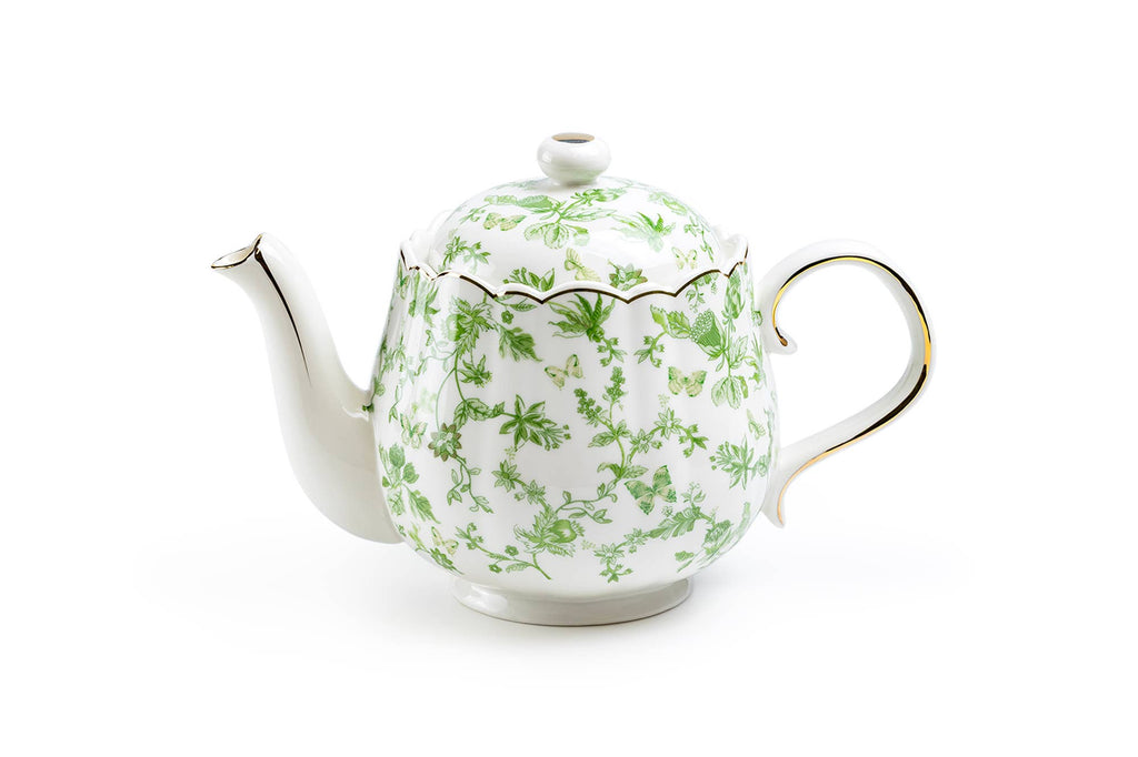Greeny Garden 35oz Fine Porcelain Teapot
