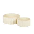 JARDIN Ribbed Pet Bowl Collection – Modern Matte Exterior
