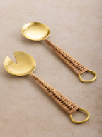 Helsinki Rattan Salad Servers