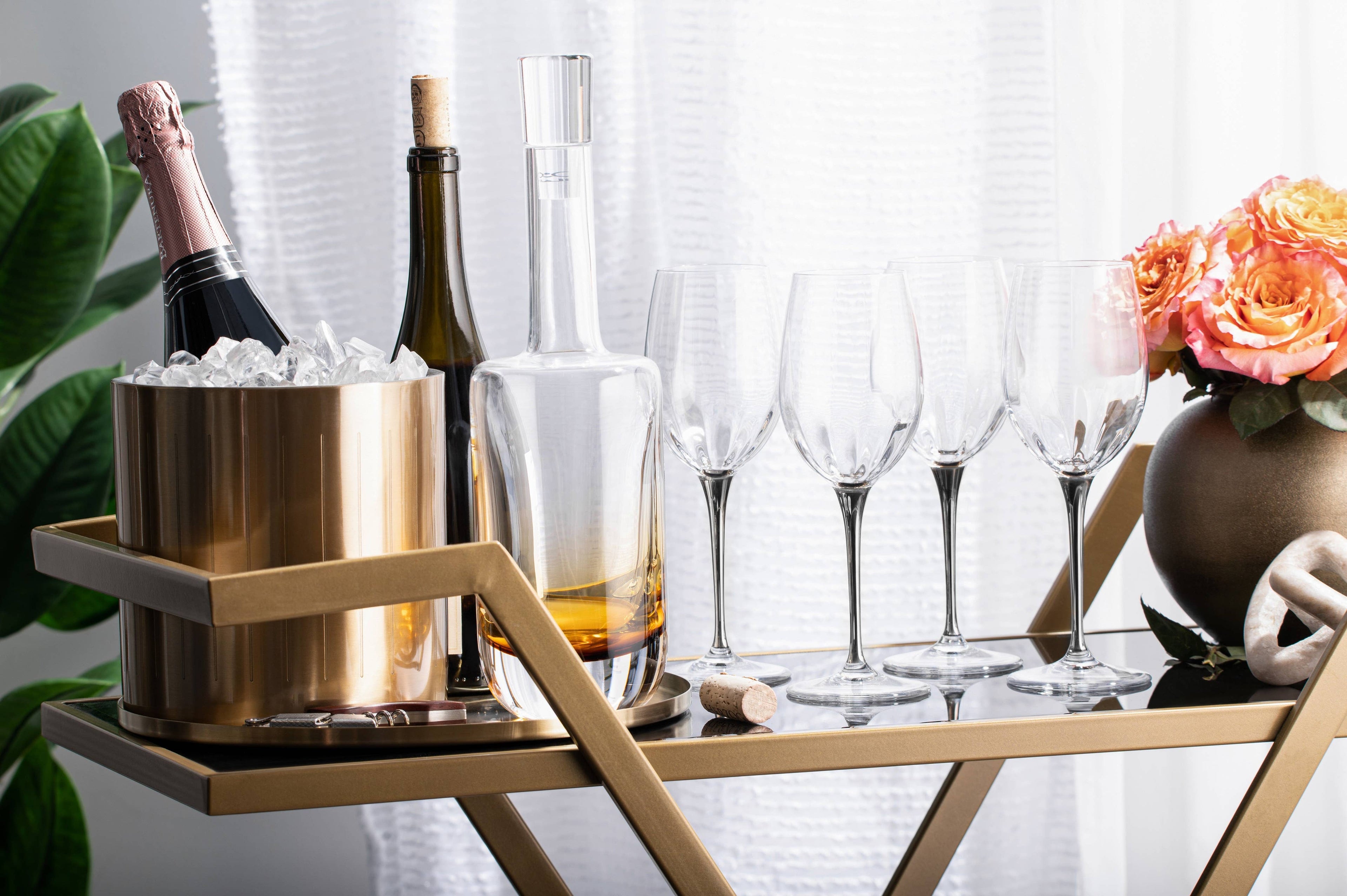 Spectrum White Wine with Platinum Stem, 14 oz. Set of 6