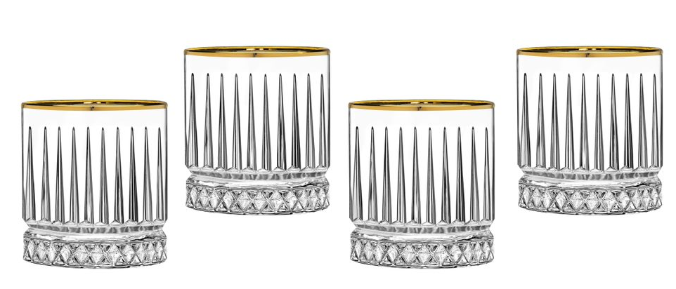 Set of Four Avenue DOF with Gold Rim