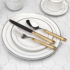 18/10 Colonnade 45 Piece Gold Flatware Set