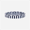 Lunara Small Tray- Navy Blue and White 