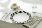 Josephine Black Stripes Fine Porcelain Dinner Plate - Set of 4