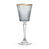 Cristine Smoke Gold Rim-Fine Crystal Red Wine Glass, Set of 4