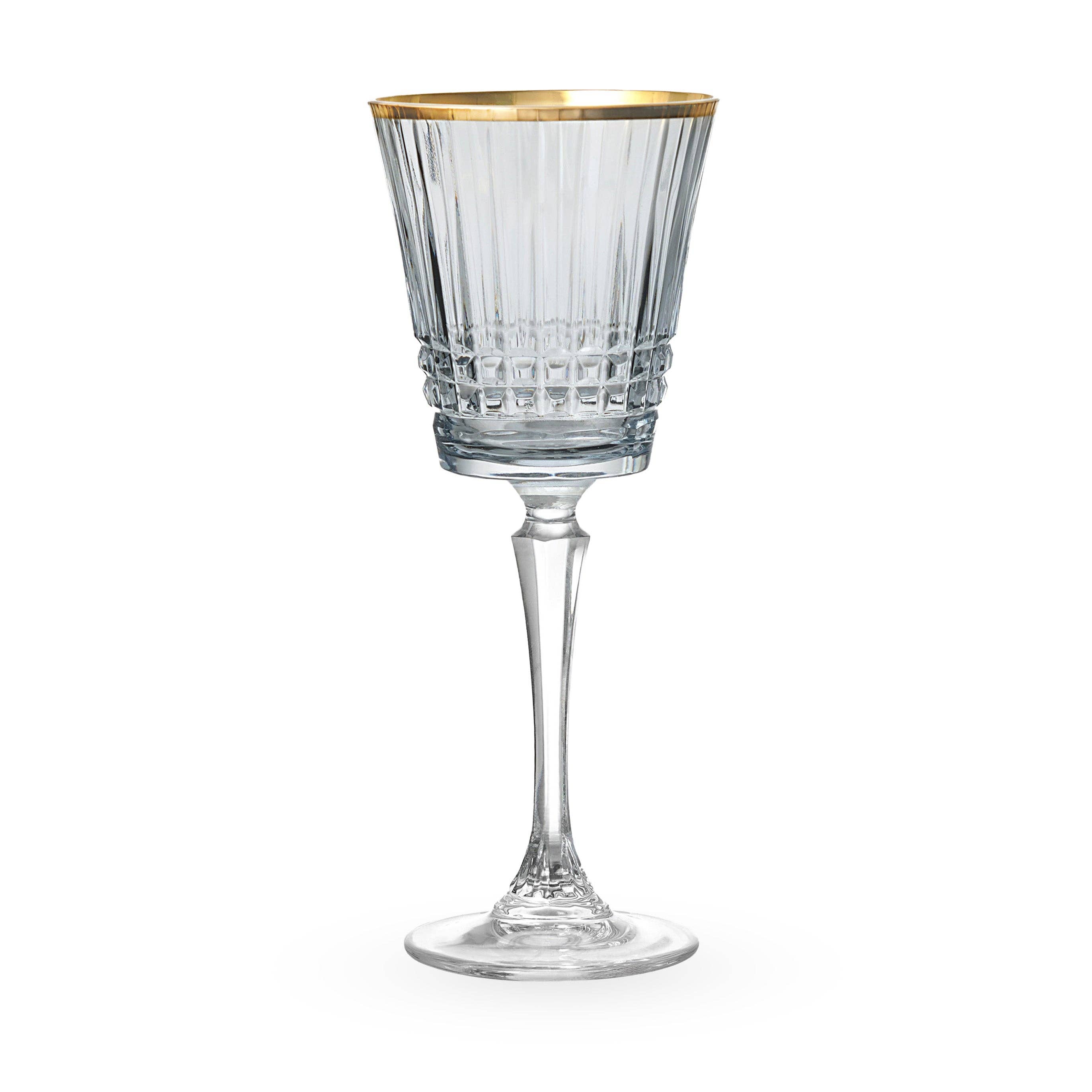 Cristine Smoke Gold Rim Red Wine Glass, Set of 4