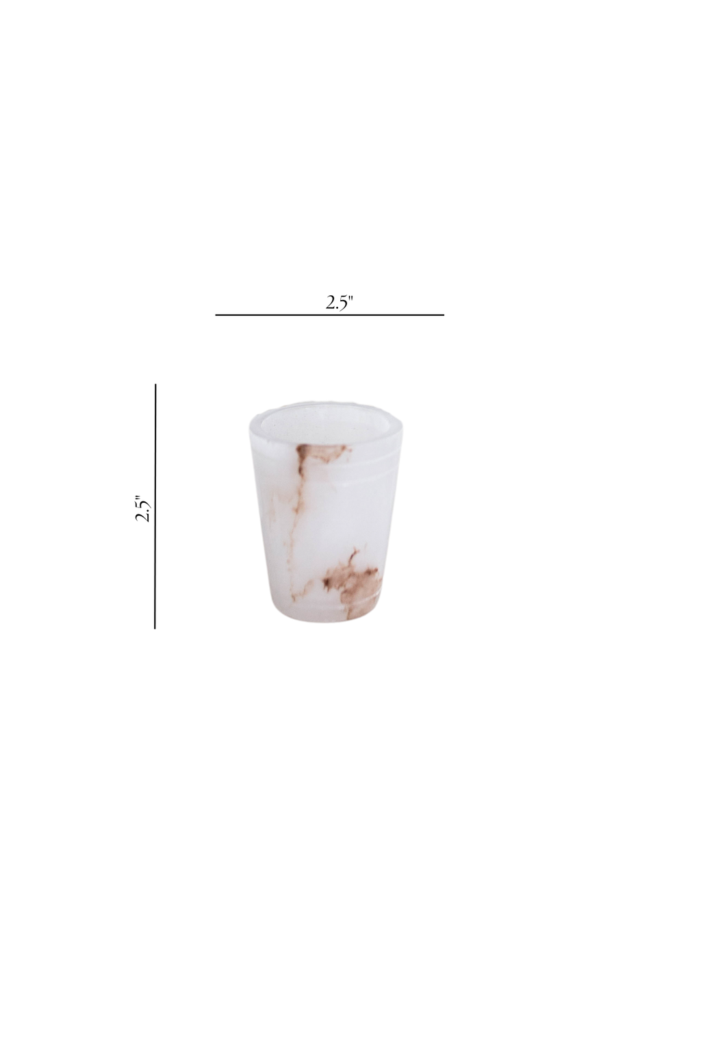 White Alabaster Shot Glasses Set