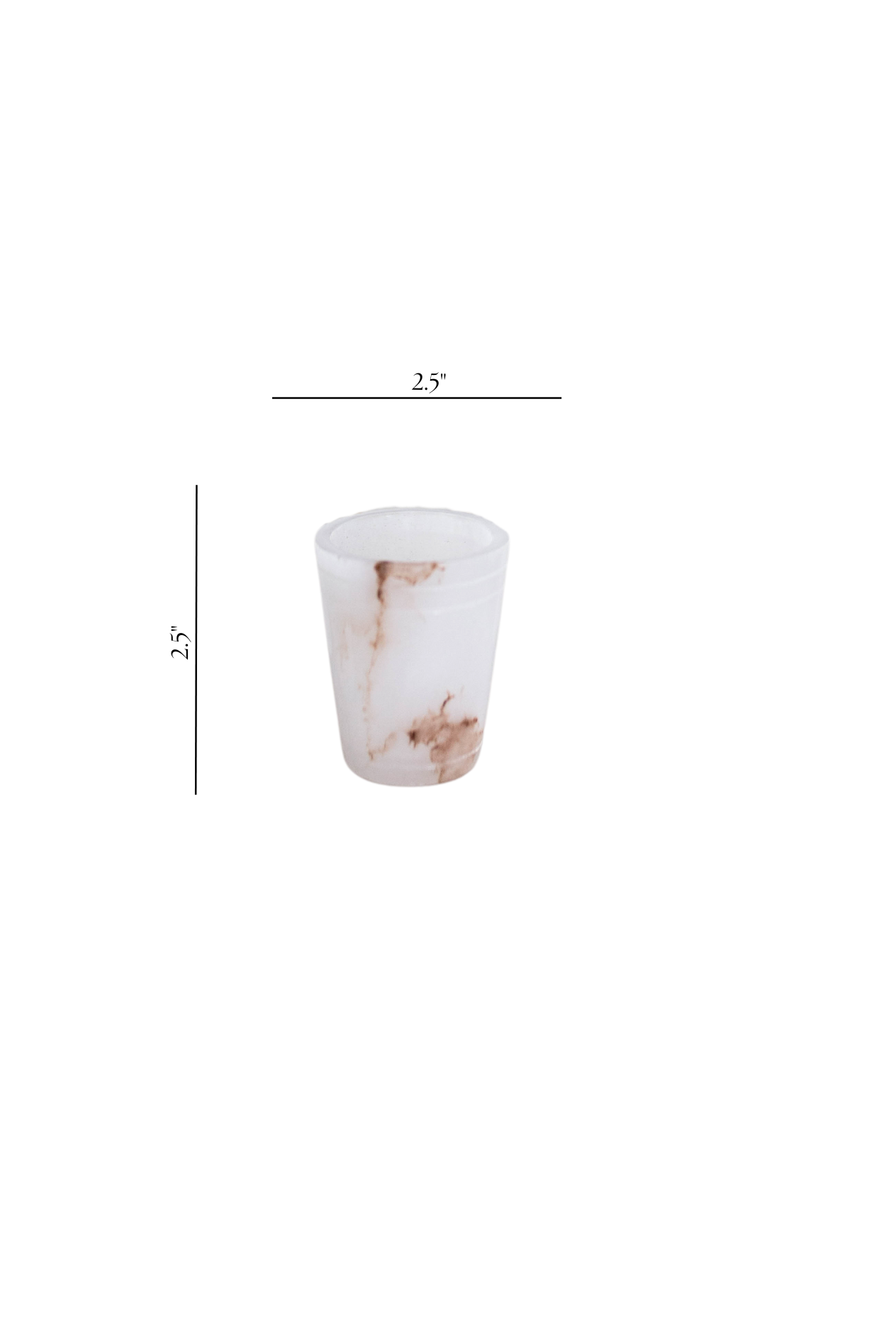 White Alabaster Shot Glasses Set