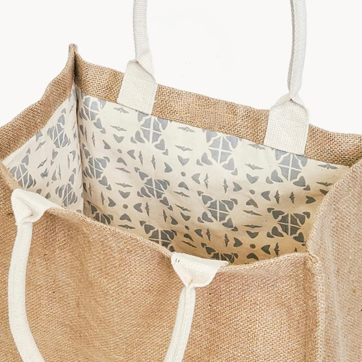 Handmade Burlap Jute • Canvas Tote• Large  Bag