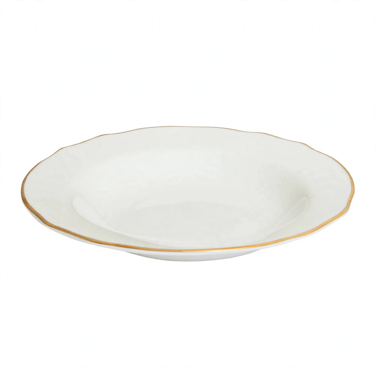 Shine Spring Gold Rimmed Soup Bowls — Service for 4 | Vikko Dinnerware Set