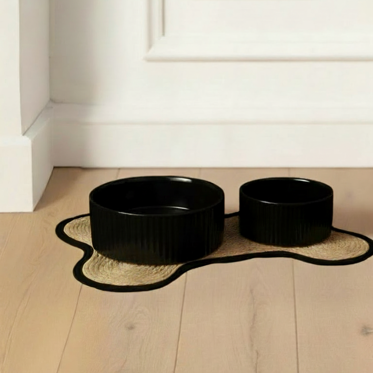 Jardin Ribbed Pet Bowl Collection – Modern Matte Exterior