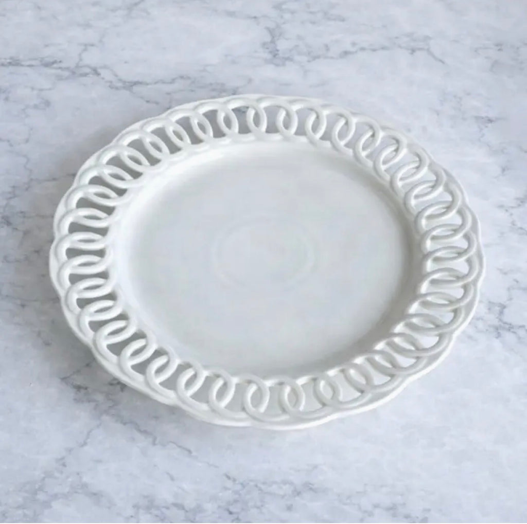 Lace, Dinner Plate, White- Set of 4