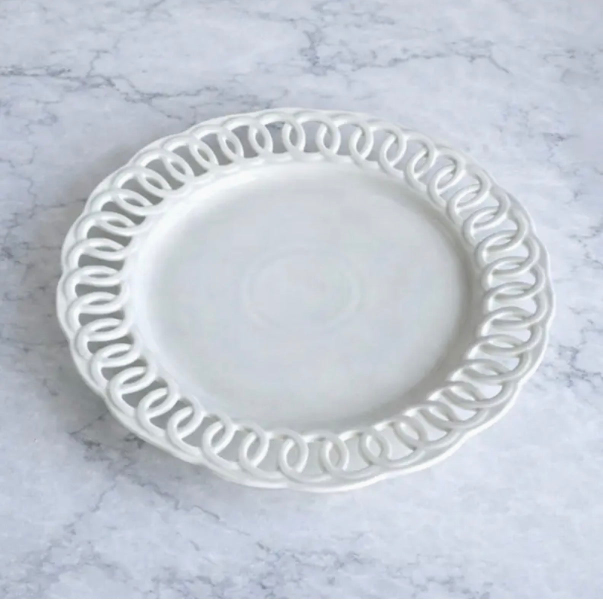 Lace, Dinner Plate, White- Set of 4
