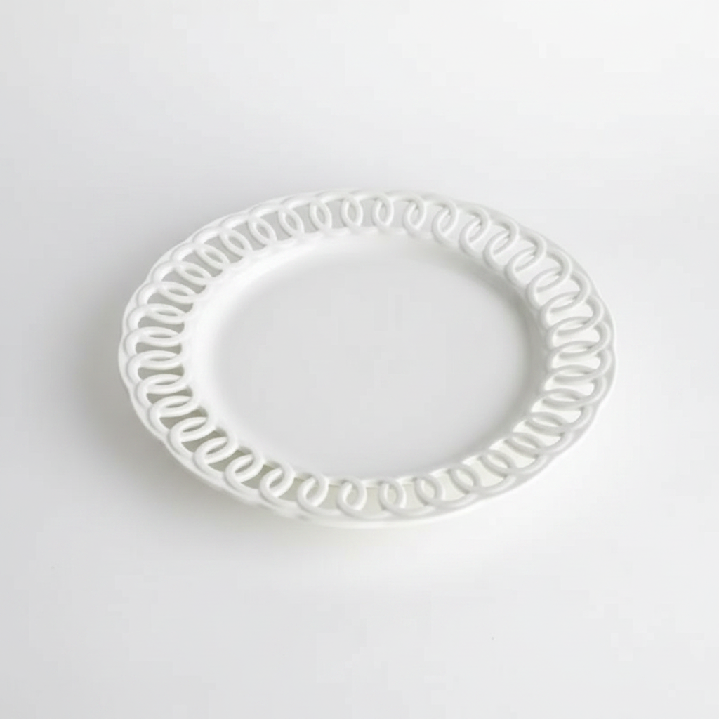 Lace, Dinner Plate, White- Set of 4