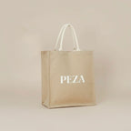 Handmade Burlap Jute • Canvas Tote• Large  Bag