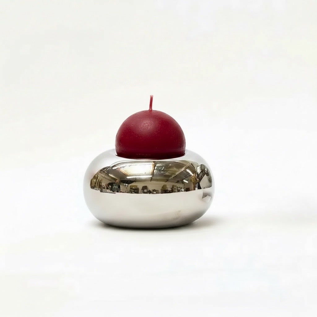 Silver Donut - Candle Holder
