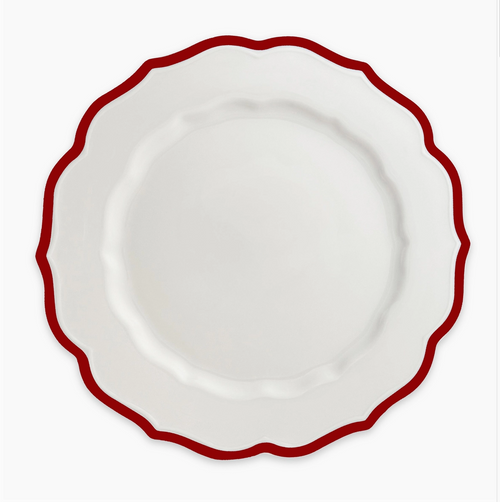 Stella Scalloped Crimson Dinner Plate