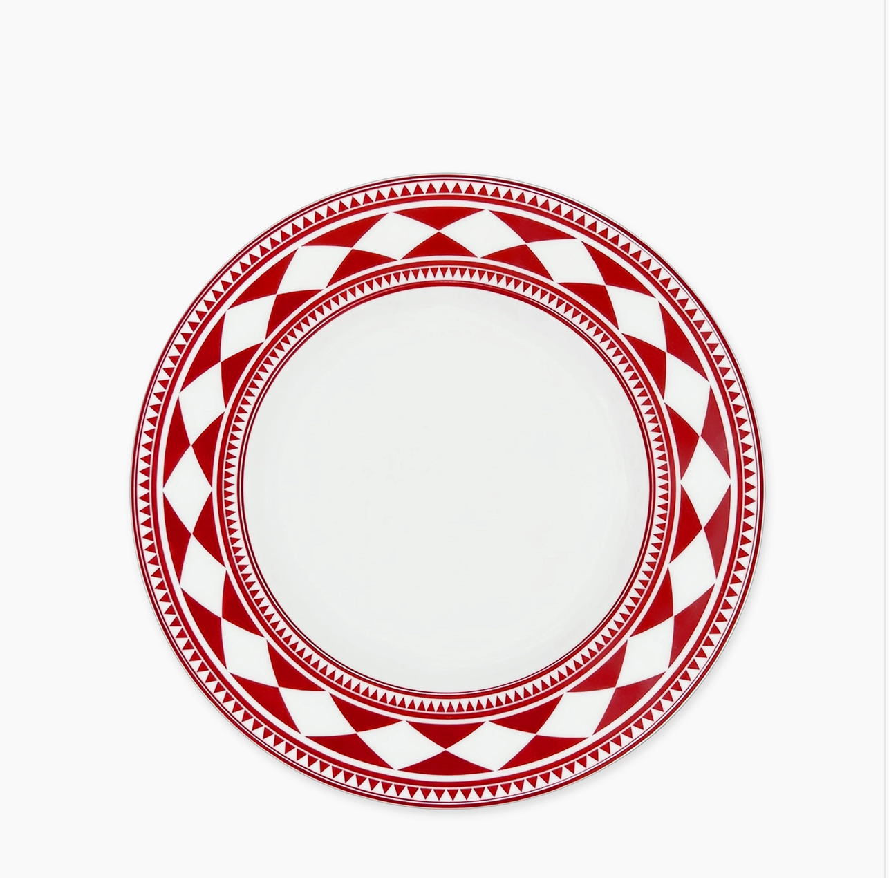Fez Crimson Rimmed Salad Plate