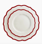Stella Scalloped Crimson Dinner Plate