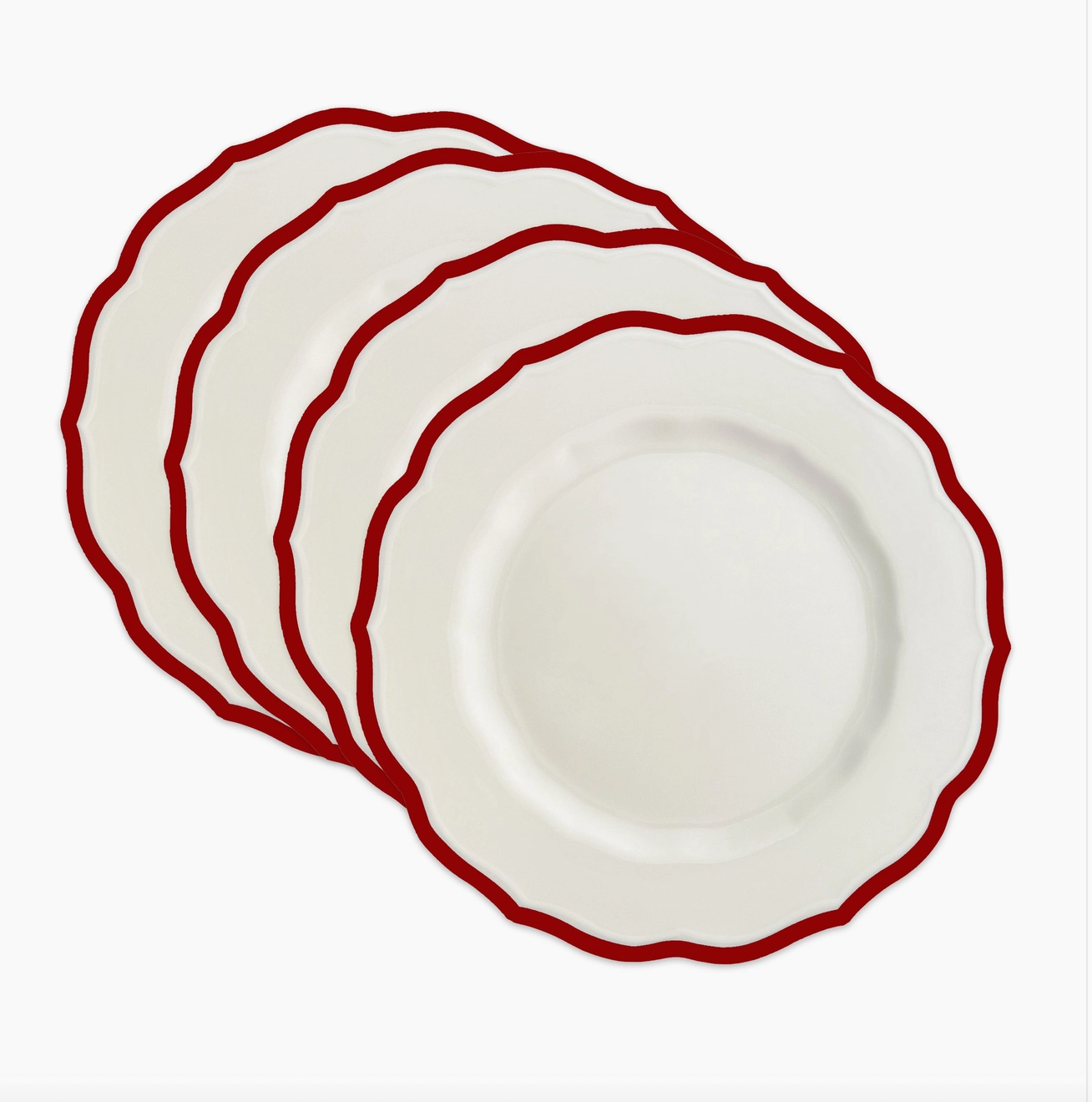 Stella Scalloped Crimson Salad Plate