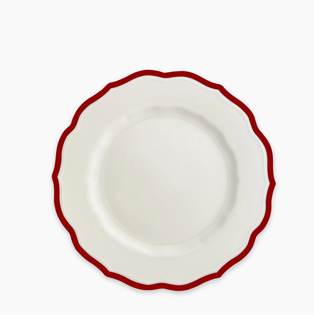 Stella Scalloped Crimson Salad Plate
