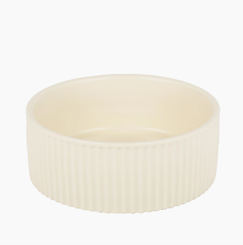 Jardin Ribbed Pet Bowl Collection – Modern Matte Exterior
