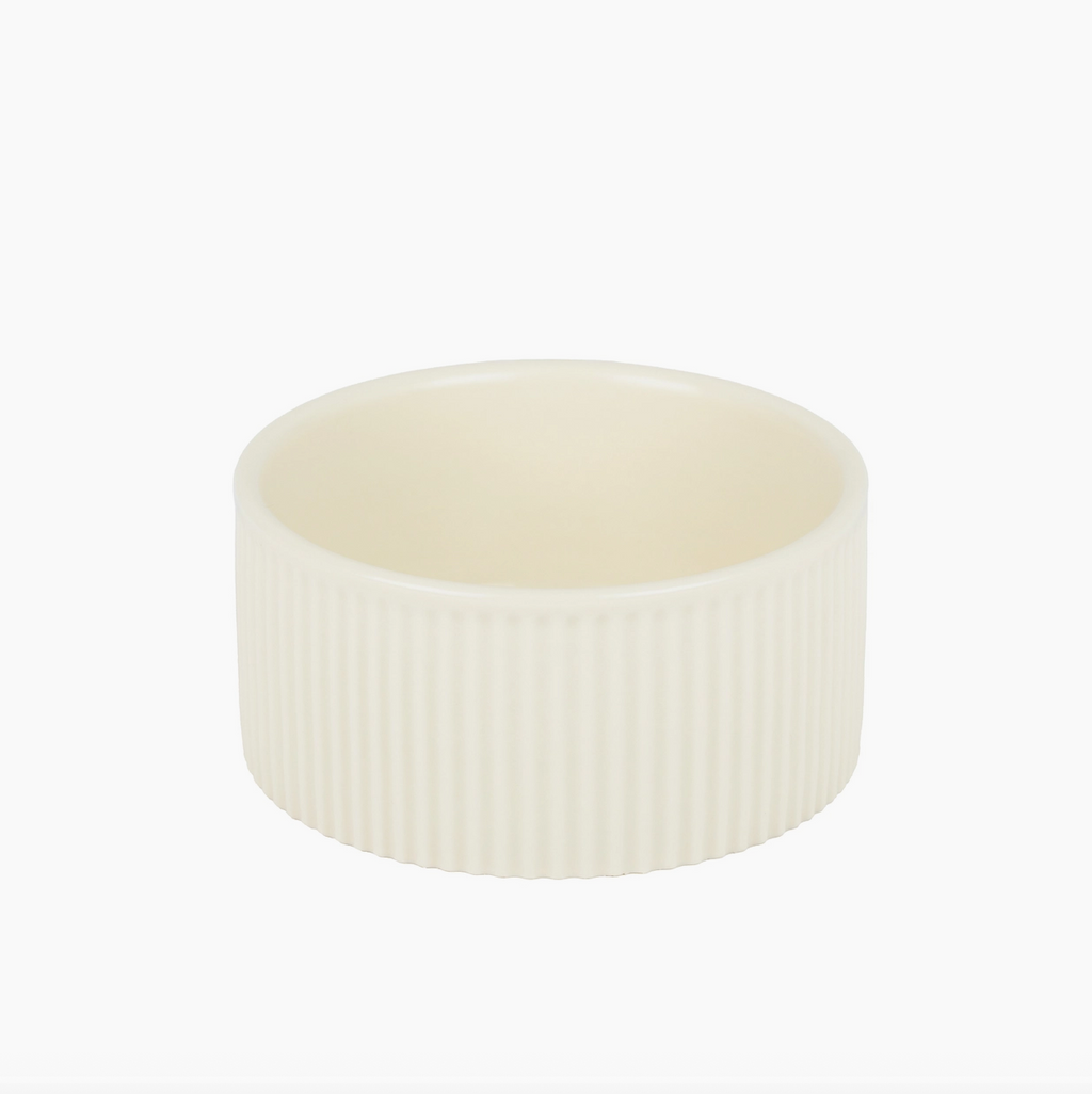 Jardin Ribbed Pet Bowl Collection – Modern Matte Exterior