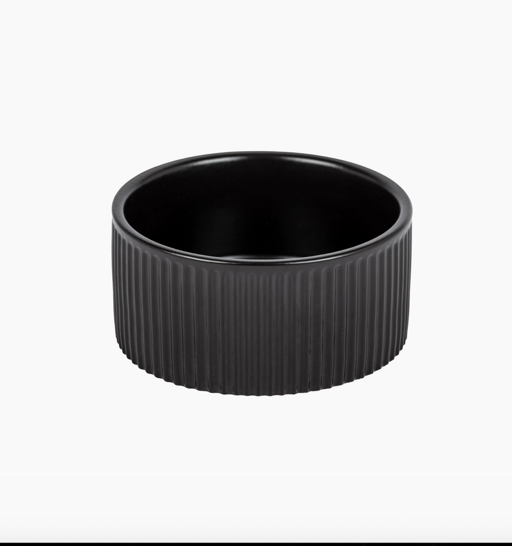 Jardin Ribbed Pet Bowl Collection – Modern Matte Exterior