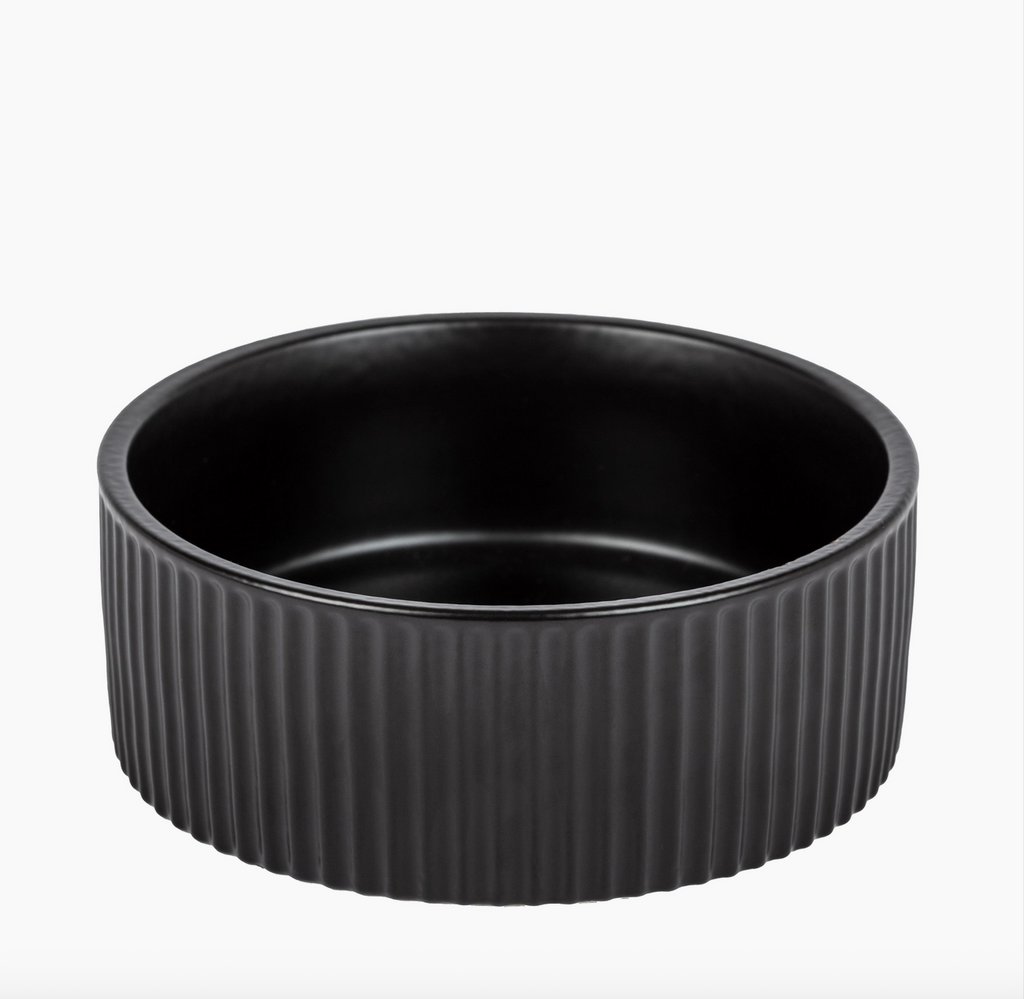 Jardin Ribbed Pet Bowl Collection – Modern Matte Exterior