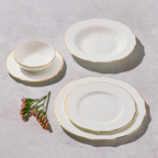 Vikko Shine Spring Gold 20 Pc Dinnerware Set Service For 4