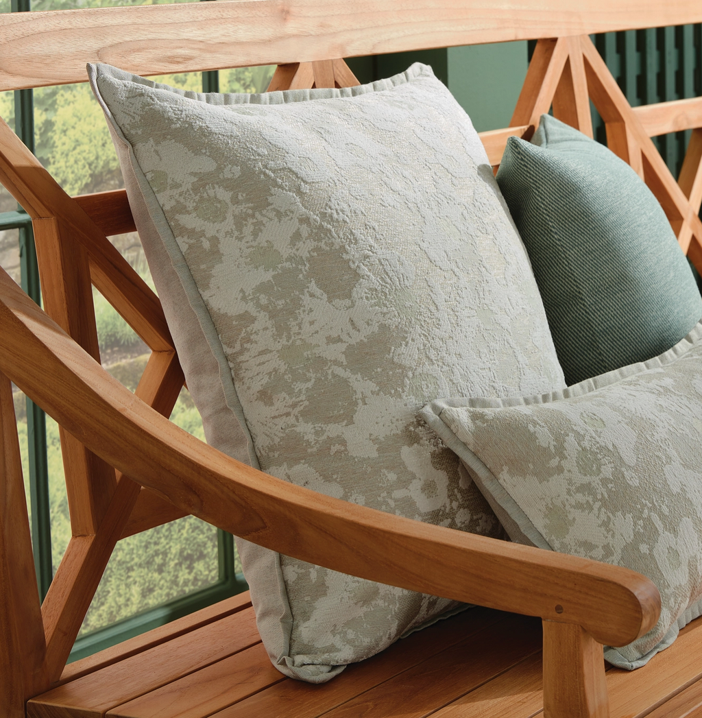 Sofia 24" Square Outdoor Pillow - Green