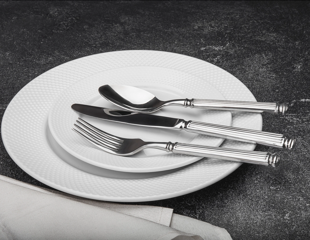 18/10 Colonnade 45 Piece Mirror Finish Flatware Set