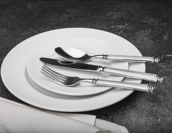 18/10 Colonnade 45 Piece Mirror Finish Flatware Set