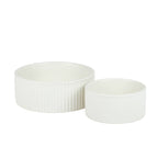 JARDIN Ribbed Pet Bowl Collection – Modern Matte Exterior