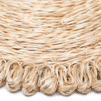 Loopy Abaca Natural 15" Round - Set of 4