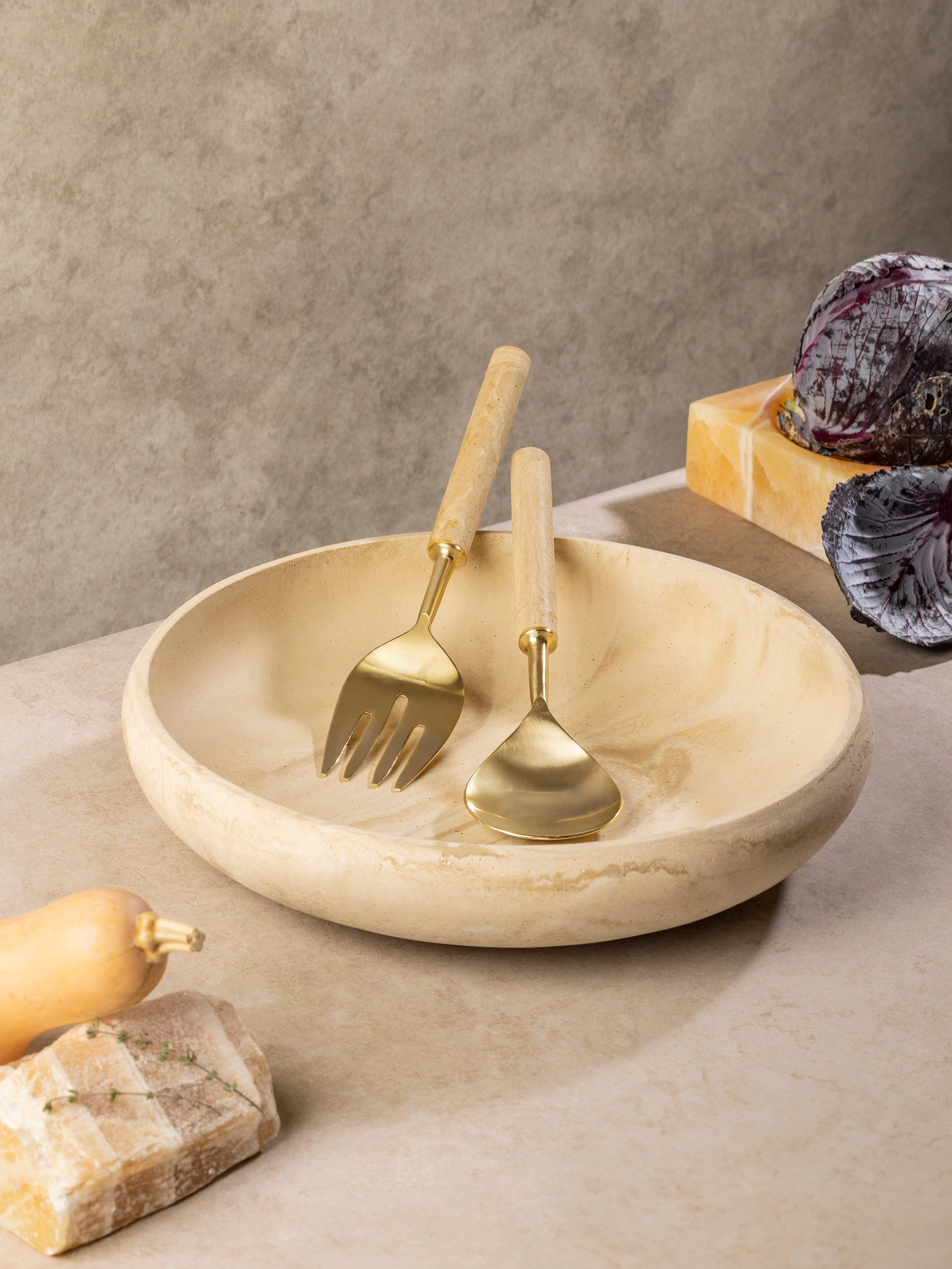 Florence Salad Bowl & Servers