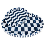 Lunara Small Tray- Navy Blue and White