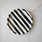 Striped  Plates - Ceramic Saucer