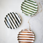 Striped  Plates - Ceramic Saucer