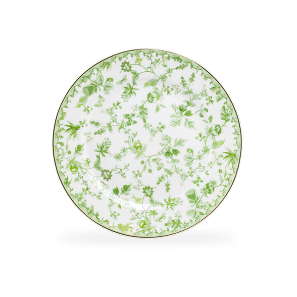 Greeny Garden 8" Fine Porcelain Dessert Plate- Set of 4