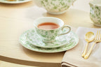 Greeny Garden 7oz Fine Porcelain Tea Cup and Saucer