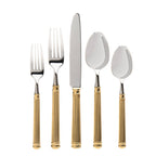 18/10 Colonnade 45 Piece Gold Flatware Set